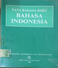 Image of Tata Bahasa Baku Bahasa Indonesia
