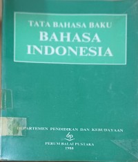 Tata Bahasa Baku Bahasa Indonesia