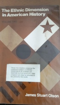 Image of The Ethnic Dimension in American History