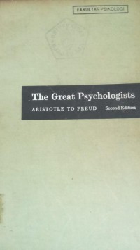 Image of The Great Psychologists