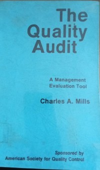 Image of The Quality Audit : A Management Evaluation Tool
