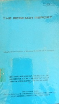 Image of The Reseach report