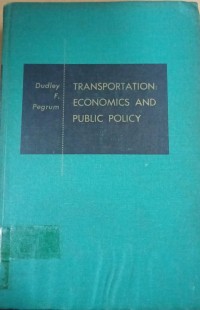 Image of Transportation : Economics and Public Policy