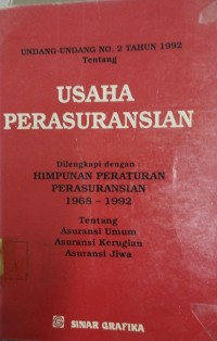 Image of Undang- undang N0. 2 Tahun 1992 tentang Usaha Perasuransian