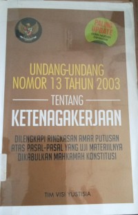Image of Undang-Undang nomor 13 Tahun 2003 tentang ketenagakerjaan