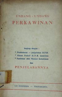 Image of Undang - Undang Perkawinan