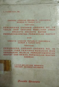 Image of Undang - Undang Republik Indonesia Nomor 4 Tahun 1975