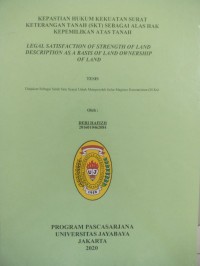 Image of Kepastian Hukum Kekuatan Surat Keterangan Tanah (SKT) Sebagai Alas Hak Kepemilikan Atas Tanah