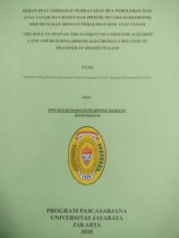 Image of Peran PPAT Terhadap Pembayaran Bea Perolehan Hak Atas Tanah Dan Bangunan (BPHTB) Secara Elektronik Dihubungkan Dengan Peralihan Hak Atas Tanah