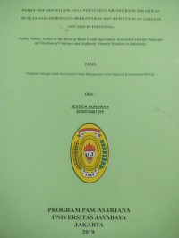 Image of Peran Notaris Dalam Akta Perjanjian Kredit Bank Dikaitkan Denbgan Asas Kebebasan Berkontrak Dan Kewenangan Jabatan Ntaris Di Indonesia