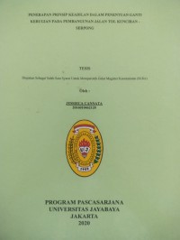 Image of Penerapan Prinsip Keadilan Dalam Penentuan Ganti Kerugian Pada Pembangunan Jalan Tol Kunciran-Serpong
