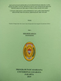 Image of Kepastian Dan Kemanfaatan Hukum Bagi Orang Yang Tidak Mampu Untuk Mendapatkan Jasa Hukum Di Bidang Kenotariatan Secara Cuma - Cuma Oleh Notaris
