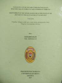 Image of Tanggung Jawab Notaris Terhadap Keaslian Dokumen Dalam Pembuatan Akta Perseroan Terbatas.