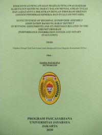 Image of Efektivitas Pengawasan Majelis Pengawas Daerah Kabupaten Bandung Barat Dalam Menjalankan Tugas Dan Jabatannya Dikaitkan Dengan Program Sikenot (Sistem Informasi Kinerja Dan Evaluasi Notaris