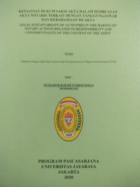 Image of Kepastian Hukum Saksi Akta Dalam Pembuatan Akta Notaris Terkait Dengan Tanggung Jawab Dan Kerahasiaan Isi Akta