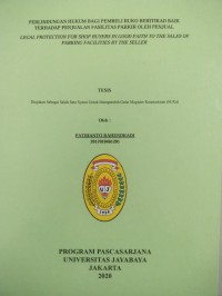 Image of Perlindungan Hukum Bagi Pembeli Ruko Beritikad Baik Terhadap Penjualan Fasilitas Parkir Oleh Penjual