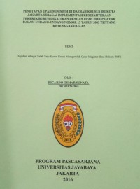 Penetapan Upah Minimum Di Daerah Khusus Ibukota Jakarta Sebagai Implementasi Kesejahteraan Pekerja/Buruh Dikaitkan Dengan Upah Hidup Layak Dalam Undang-Undang Nomor 13 Tahun 2003 Tentang Ketenagakerjaan