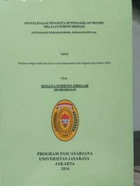 Image of Penyelesaian Sengketa Di Pengadilan Negeri Melalui Forum Mediasi (studi kasus perkara Nomor: 59/Pdt.G/2012/PN.Cbn)