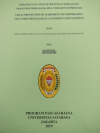 Perlindungan Hukum Perjanjian Kerjasama Franchise Prigama Bila Terjadi Wanprestasi