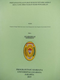 Image of Pertanggung Jawaban Hukum Notaris Akibat Akta Yang Dibatalkan Oleh Pengadilan