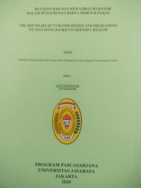 Image of Batasan Hak Dan Kewajiban Kurator Dalam Pengurusan Harta Debitur Pailit