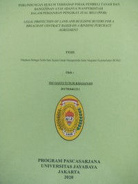 Image of Perlindungan Hukum Terhadap Pihak Pembeli Tanah Dan Bangunan Atas Adanya Wanprestasi Dalam Perjanjian Pengikat Jual Beli (PPJB)