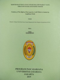 Image of Kedudukan Hak Atas Tanah Dalam Wasiat Yang Dibatasi Oleh LEGITIEME PORTIE