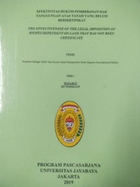 Efektivitas Hukum Pebankan Hak Tanggungan Atas Tanah Yang Belum Bersertifikat
