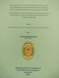 Image of Hak Penguasaan Atas Tanah Oleh Warga Negara Asing Yang Diperoleh Saat Menjadi Warga Negara Indonesia Dikaitkan Dengan Penguasaan Tanah Oleh Ahli Waris